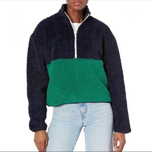 BANDIER X SINCERELY JULES SHERPA HALF ZIP SWEATSHIRT XL NWT